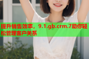 提升销售效率，9.1.gb.crm.7助你轻松管理客户关系